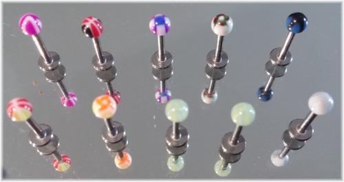 Labret Tragus Monroe - Lippen Piercing Candy 18G 3mm Kugel